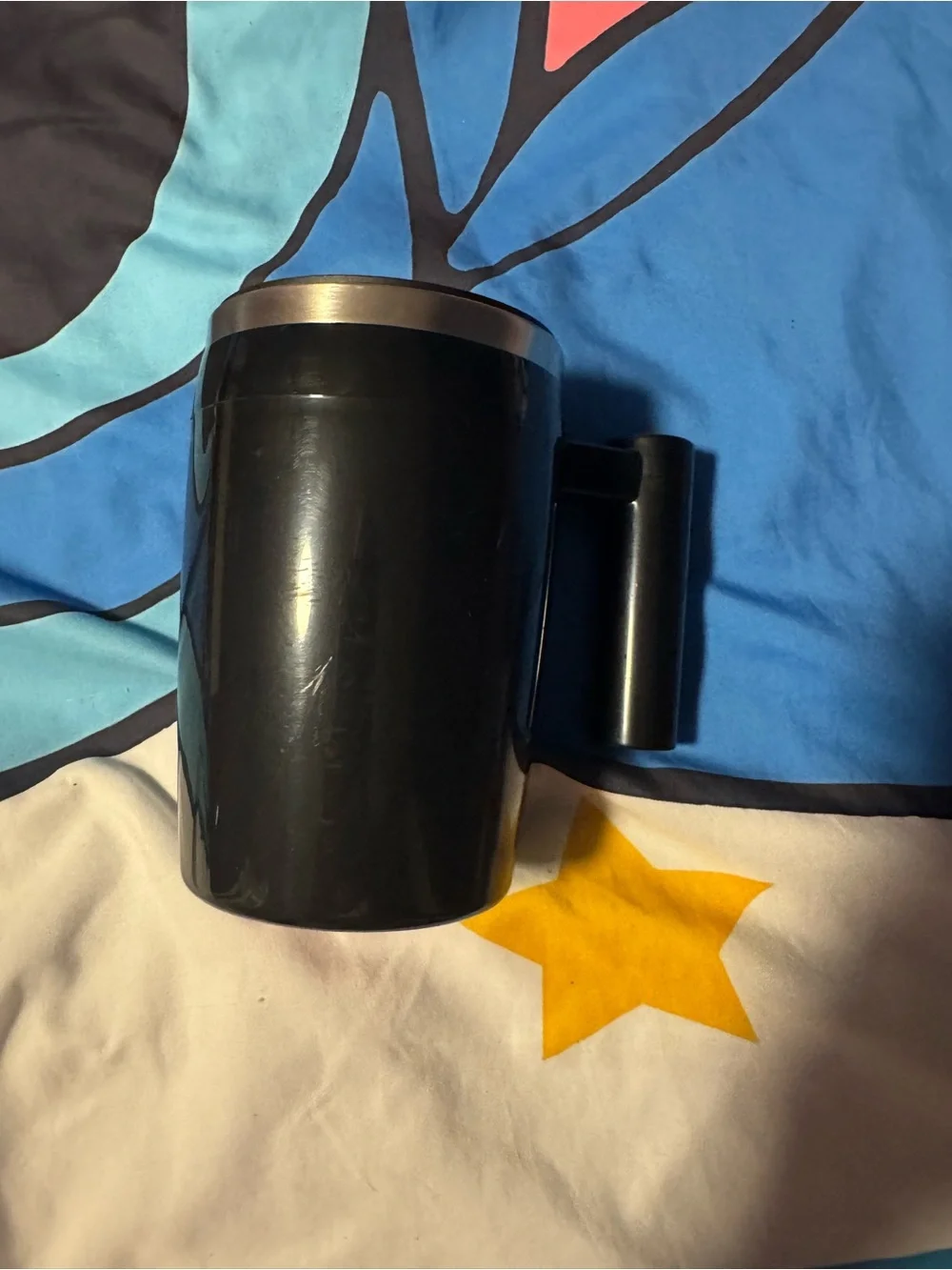 Amazon Essentials Black Travel Mug with Handle